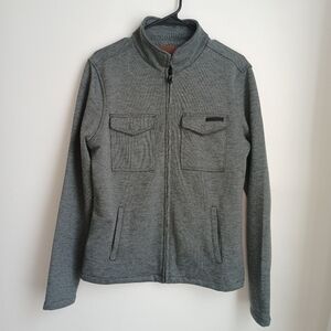 Civil Society Mens Heather Knit Full Zip Jacket Coat Size Small Gray